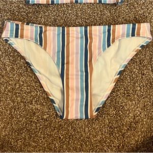 Striped bikini bottoms